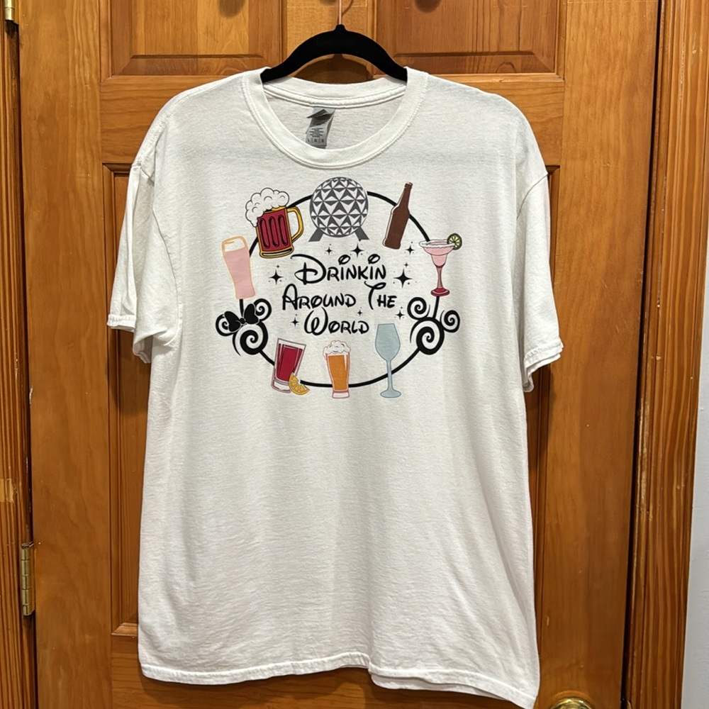 Men’s disney Epcot Themed White Shirt